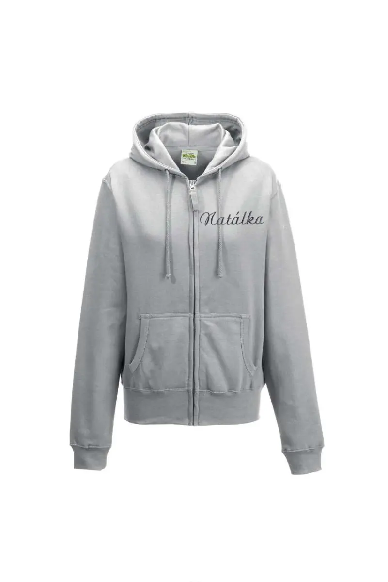 Dámská mikina na zip s kapucí personalizovaná