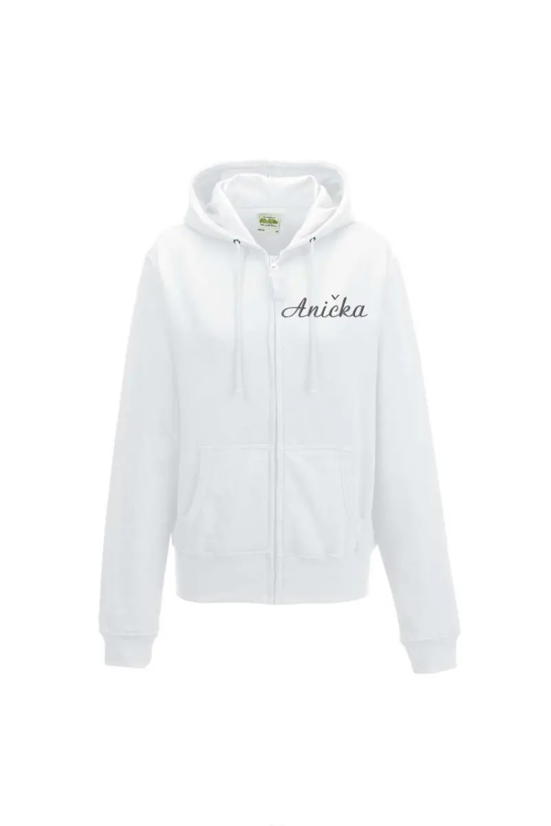 Dámská mikina na zip s kapucí personalizovaná
