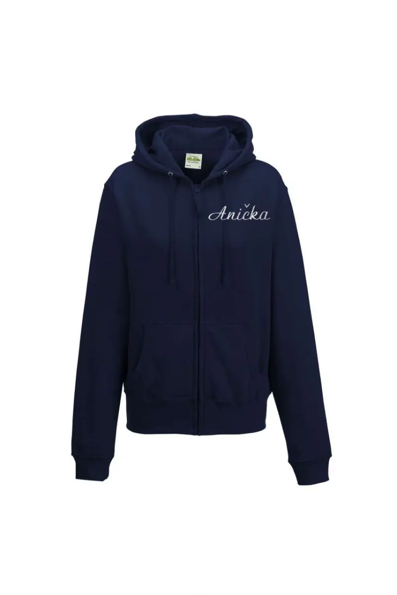 Dámská mikina na zip s kapucí personalizovaná