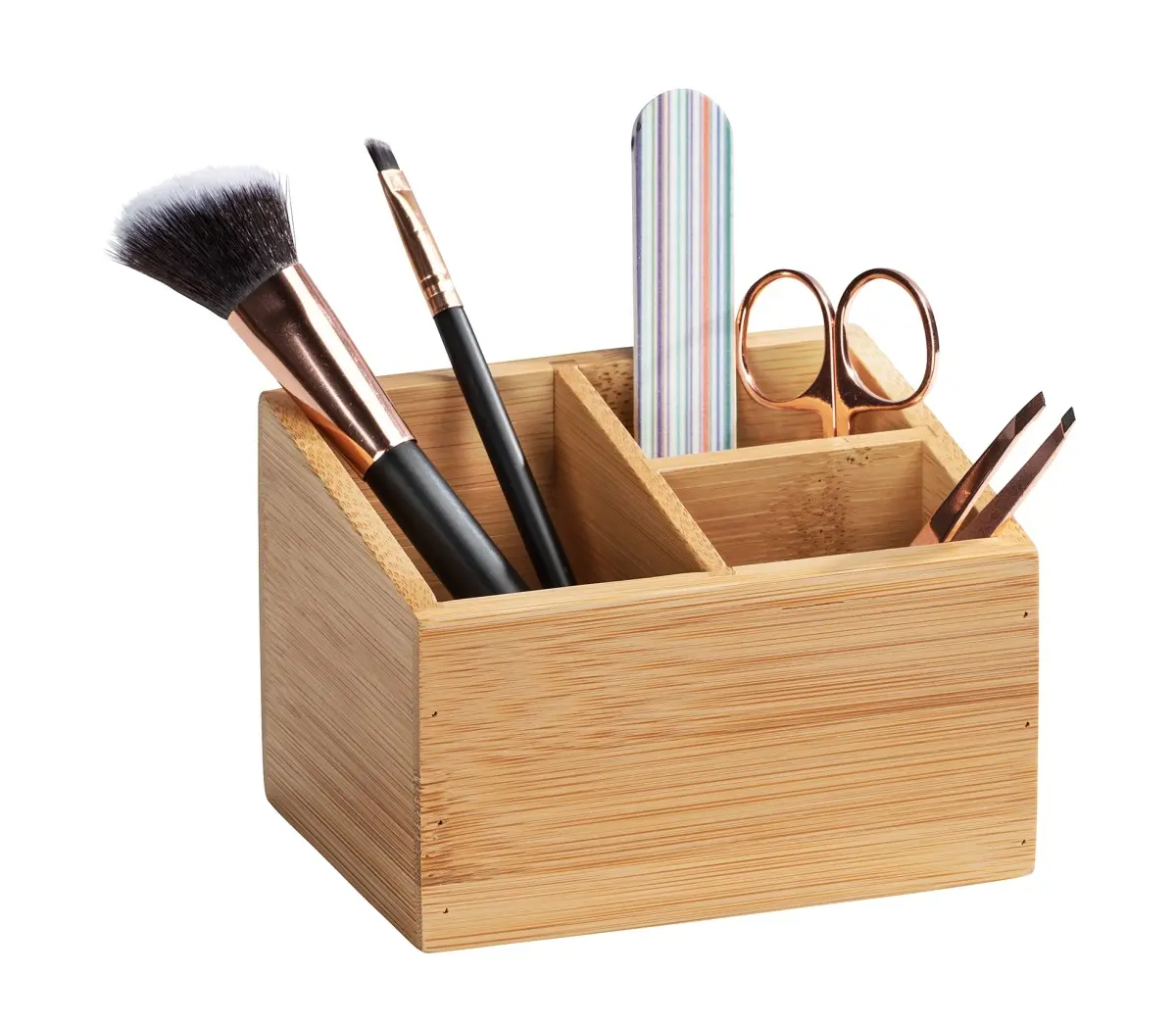 Bambusový box s víkem Wenko Terra, šířka 15 cm