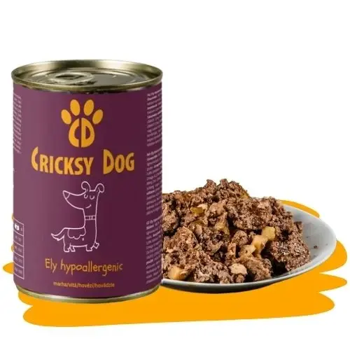 Ely hypoalergenní mokré krmivo pro psy s hovězím – 410 g - 24ks balení