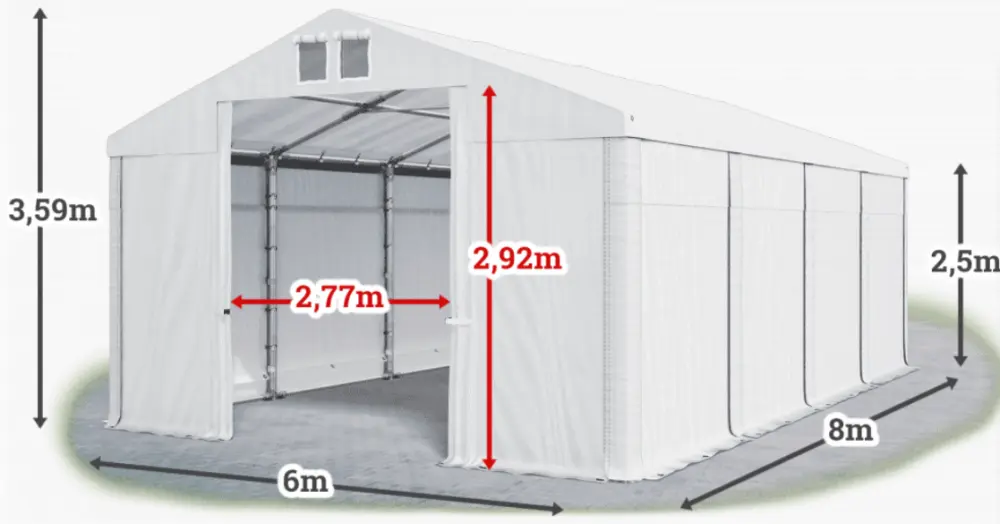Skladový stan 6x8m PROFI
