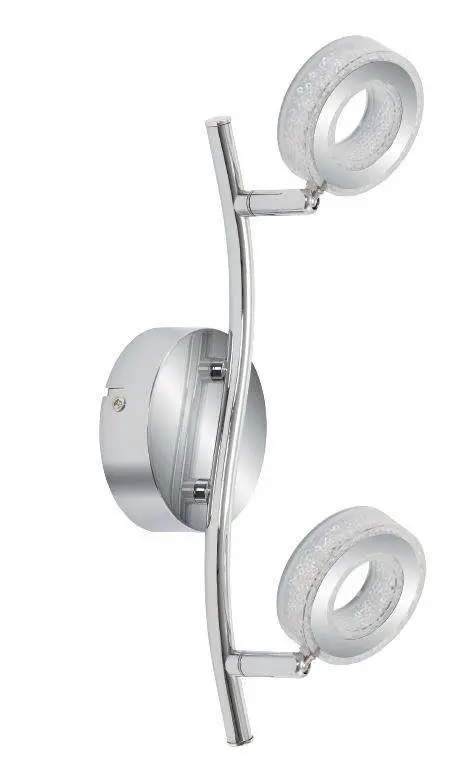 LED nástěnná lampa 2x5W VINOLA CHROM STRIP 3000K