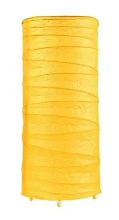 Žlutý papírový stolní lampový knoflík