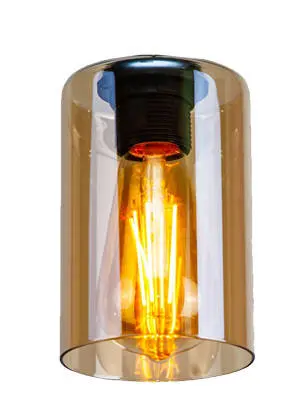 Hnědé skleněné stínidlo E27 pro bistro lampu