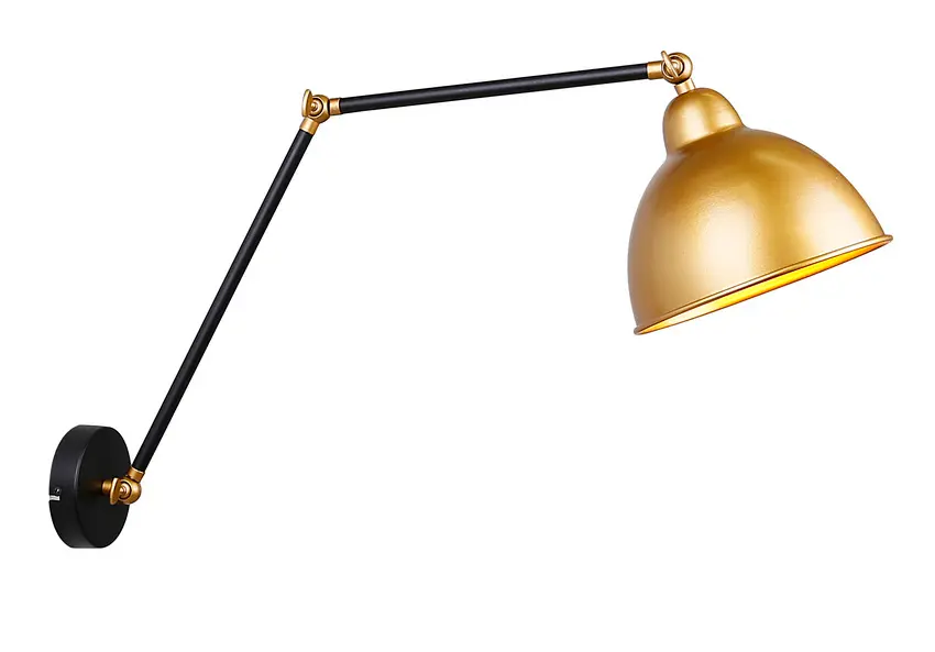 Nástěnná lampa pro nákladní automobily černá+zlatá 1X40W E27 zlatá