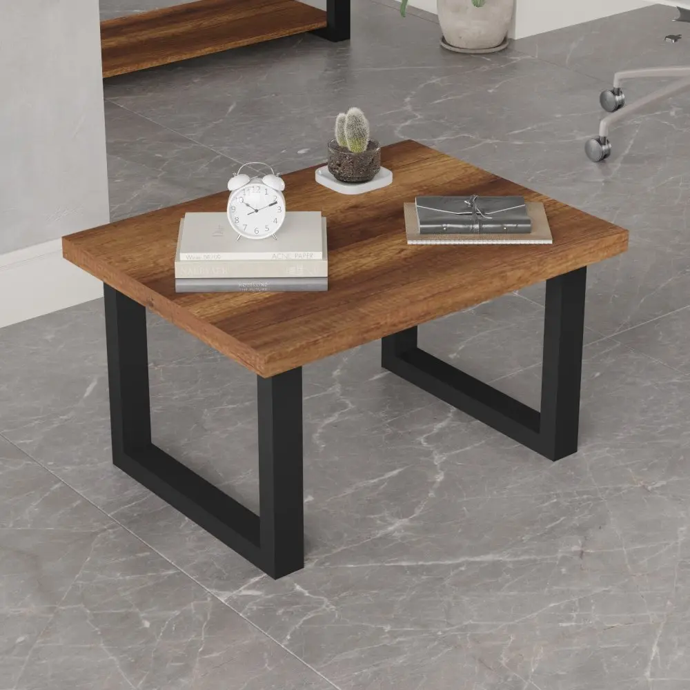 Hanah Home Konferenční stolek MN02 - BA 80 cm ořech/antracit