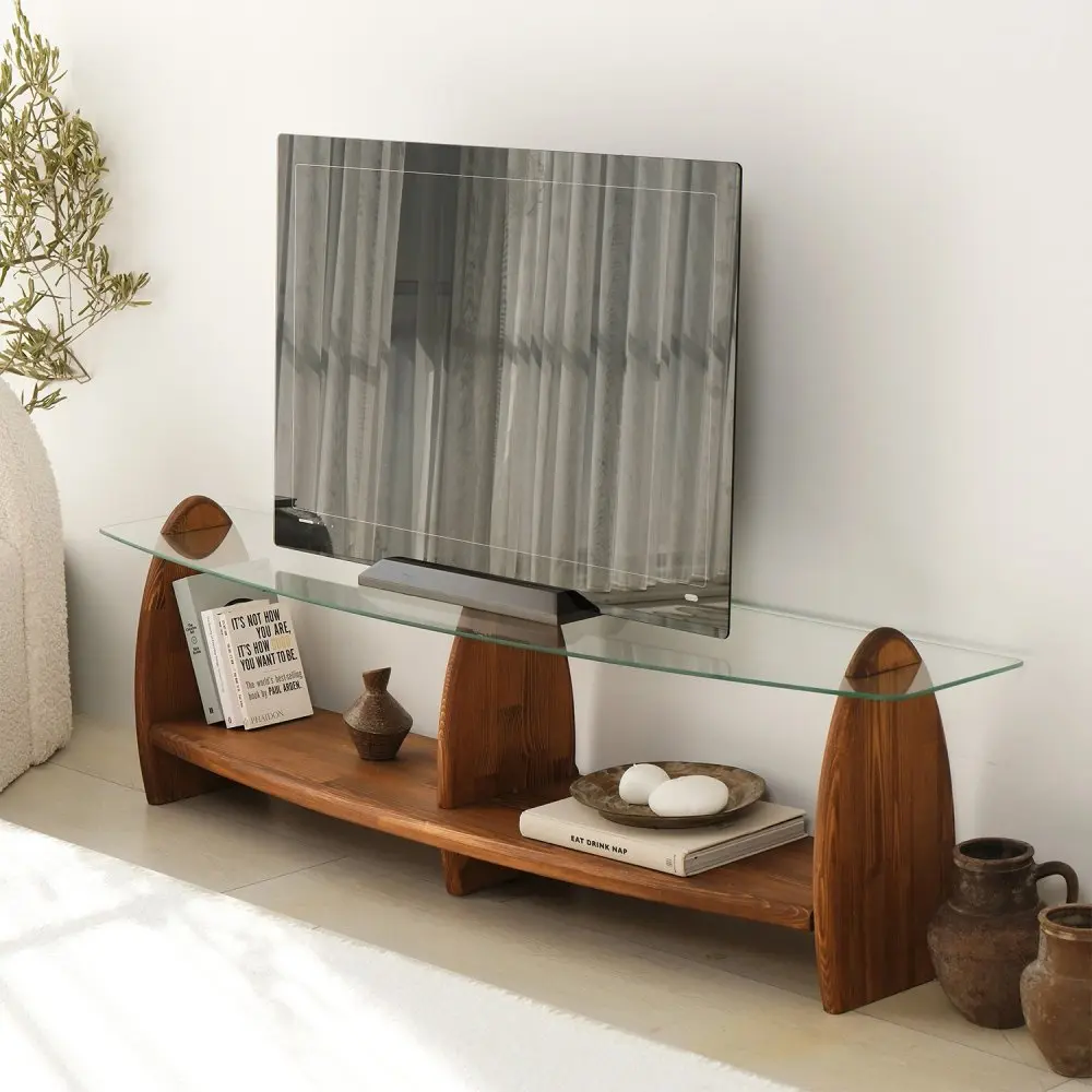 TV stolek Surf - Chesnut, Transparent