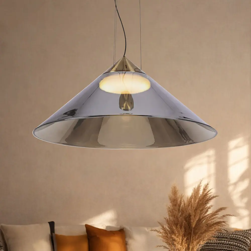 Lampa wisząca Presto 50 szklana z dymionym kloszem nad stół do salonu GX53