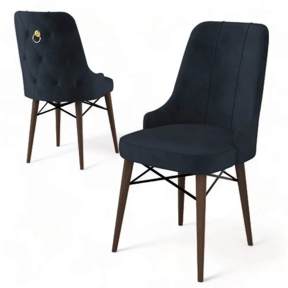 Sada židlí (4 kusy) Pare - Anthracite, Brown
