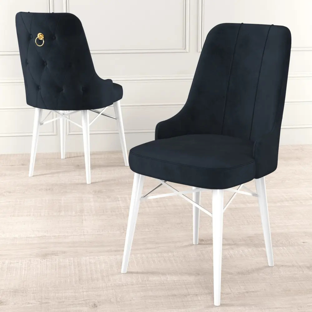 Sada židlí (6 kusů) Pare - Anthracite, White