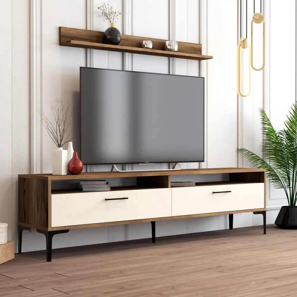 TV stěna / Sestava pod TV Istanbul - Walnut, Cream