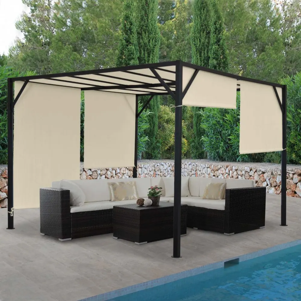 Pergola se stahovací střechou 4x4 m Dekorhome