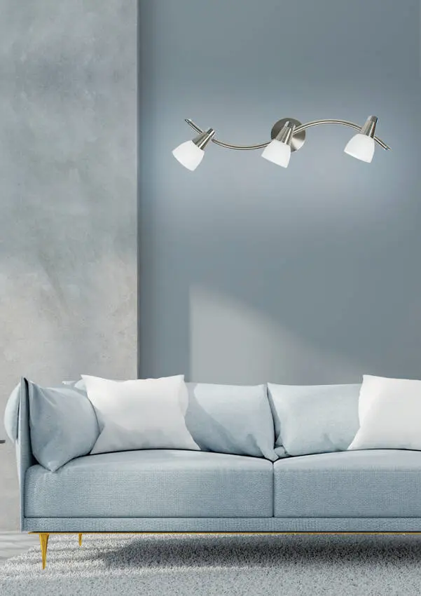 Nástěnná lampa 3X40W G9 nikl chrom bílá SELIA