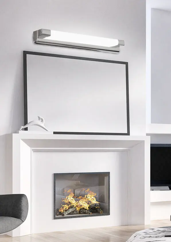 Nástěnná koupelnová lampa nad zrcadlem, chrom, LED pásek 5W Mia