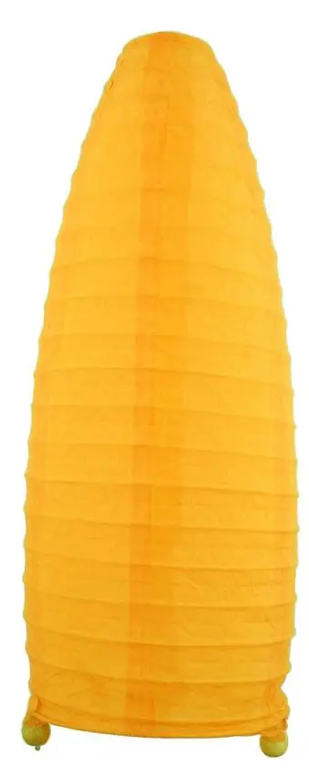 Papírová stolní lampa žlutá Papyrus