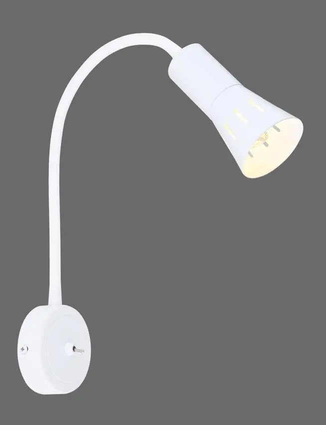 Nástěnná lampa bílá s nastavitelným ramenem 1xE14 Arena