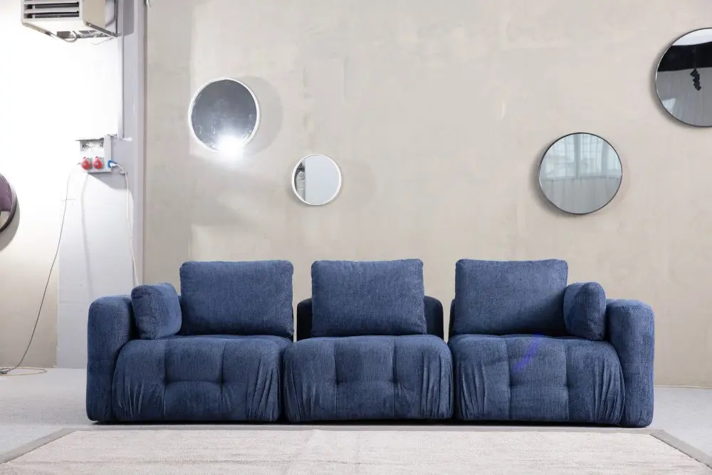 Trojmístná pohovka Amaris 3 Seater - Navy Blue
