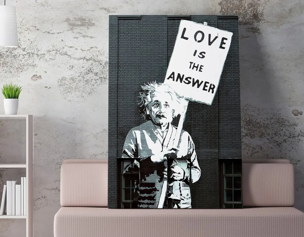 ASIR Nástěnný obraz EINSTEIN plátno 50 x 70 cm