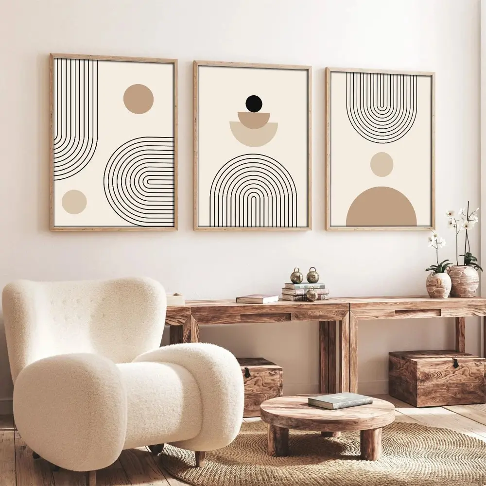 Dekorativní rámovaný obraz z MDF (3 kusy) Huhu261 - 50 x 70