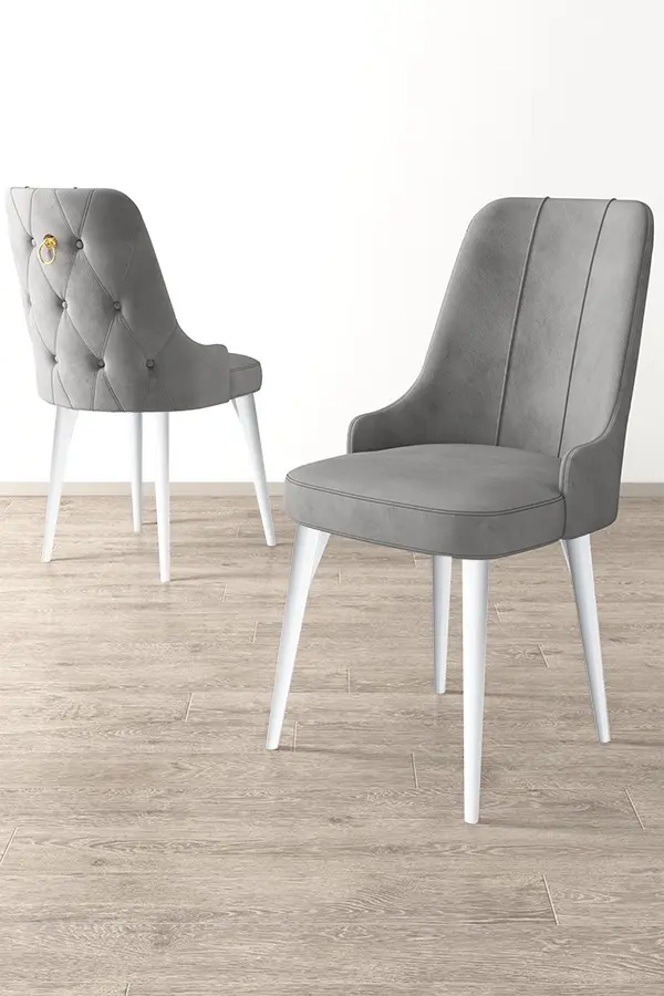 Sada židlí (6 kusů) Newa - Grey, White