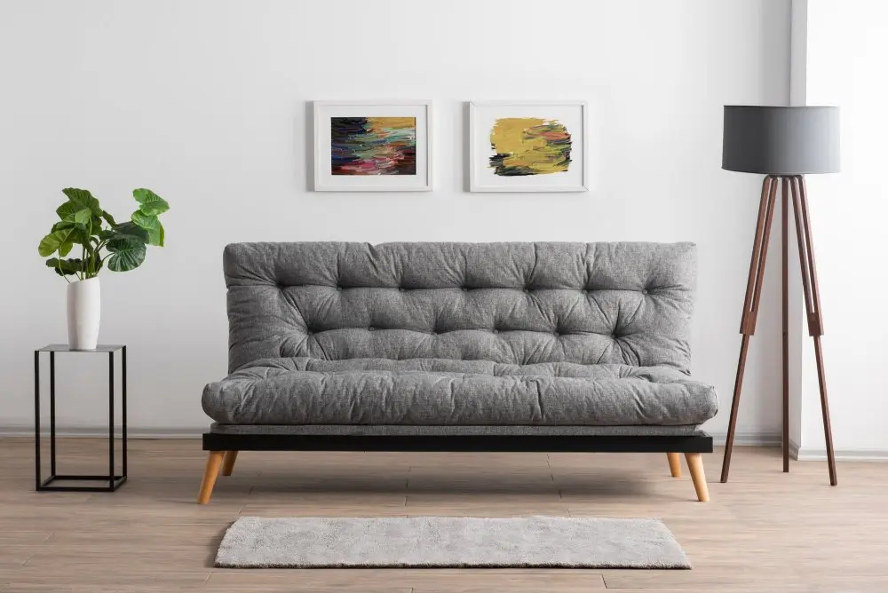 Trojmístná rozkládací pohovka Saki - Light Grey