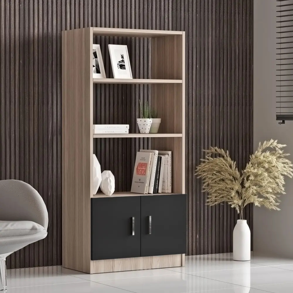 Hanah Home Knihovna VARIO dub černá