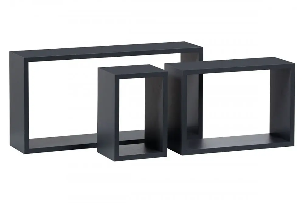 Set tří nástěnných polic šedé P-009 GREY2 (3 ks)