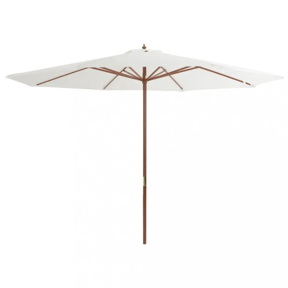 Slunečník Ø 350 cm látka / dřevo Dekorhome