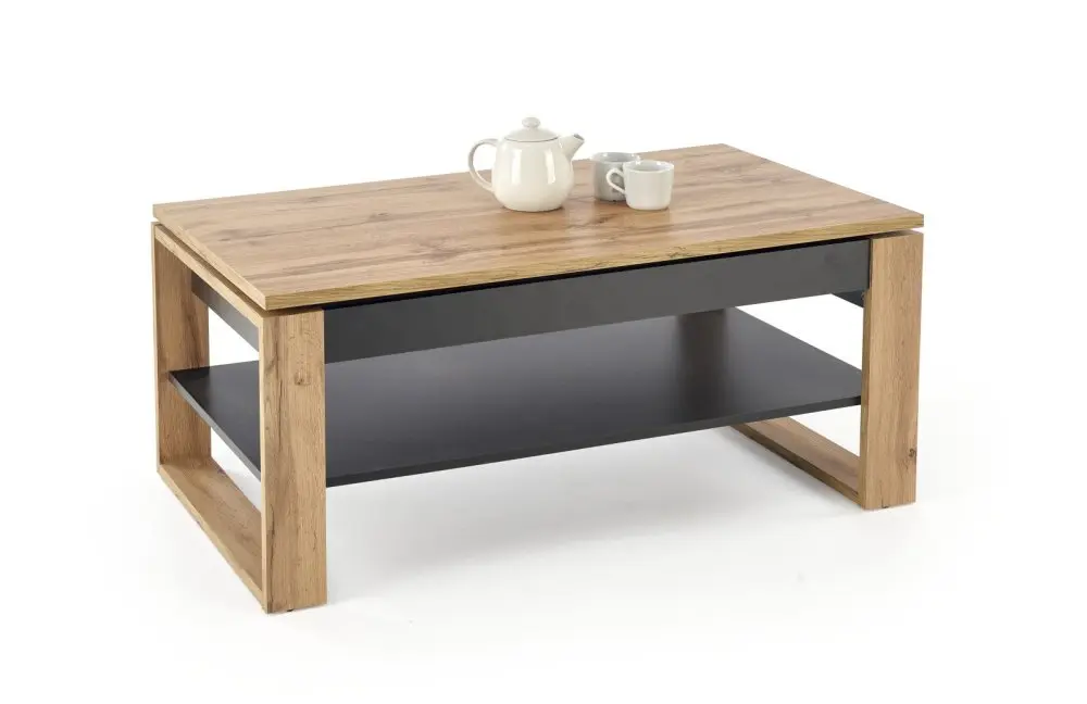 HALMAR Konferenční stolek Betty s výklopnou deskou dub artisan/černý
