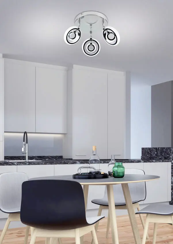 Stropní svítidlo plafond 3X6W LED chrom 3000K CELT