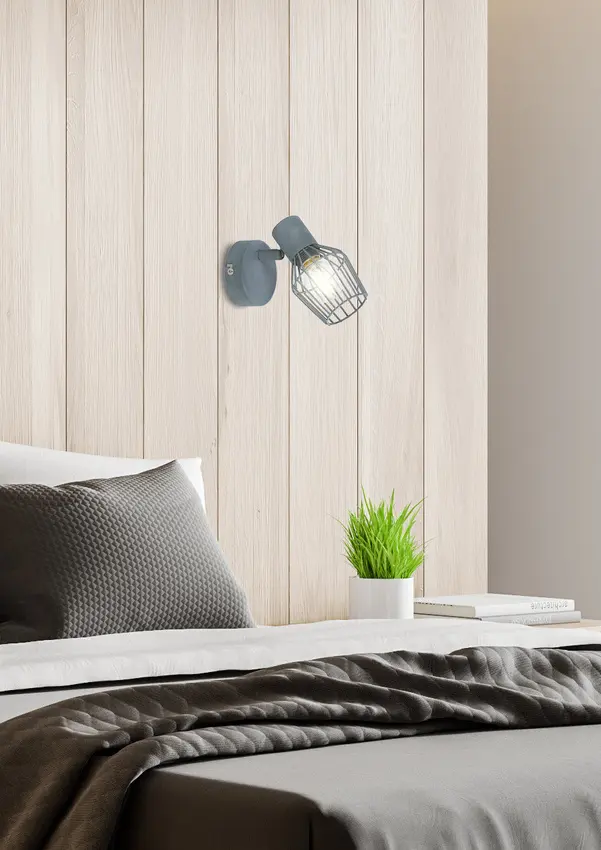 Nástěnná lampa 1X40W E14 šedá VIKING
