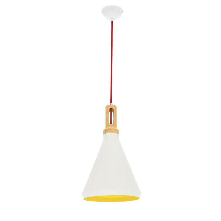 Stropní lampa Robinson e27 bílá/žlutá do interiéru
