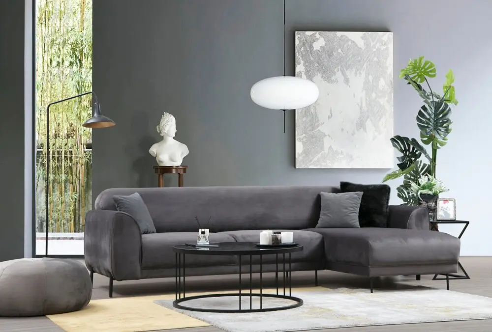 Hanah Home Rohová sedací souprava IMAGE pravá antracit