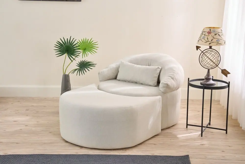 Rozkládací křeslo Pitta - Cream