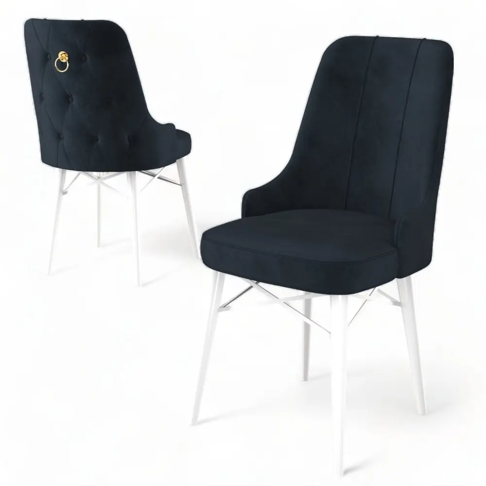 Sada židlí (4 kusy) Pare - Anthracite, White