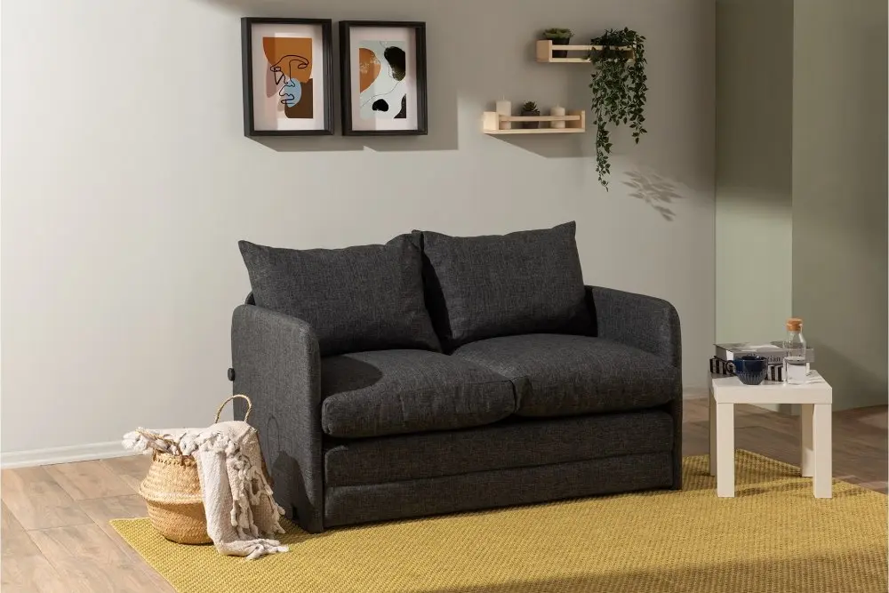 Dvoumístná rozkládací pohovka Saga 2-Seater - Dark Grey