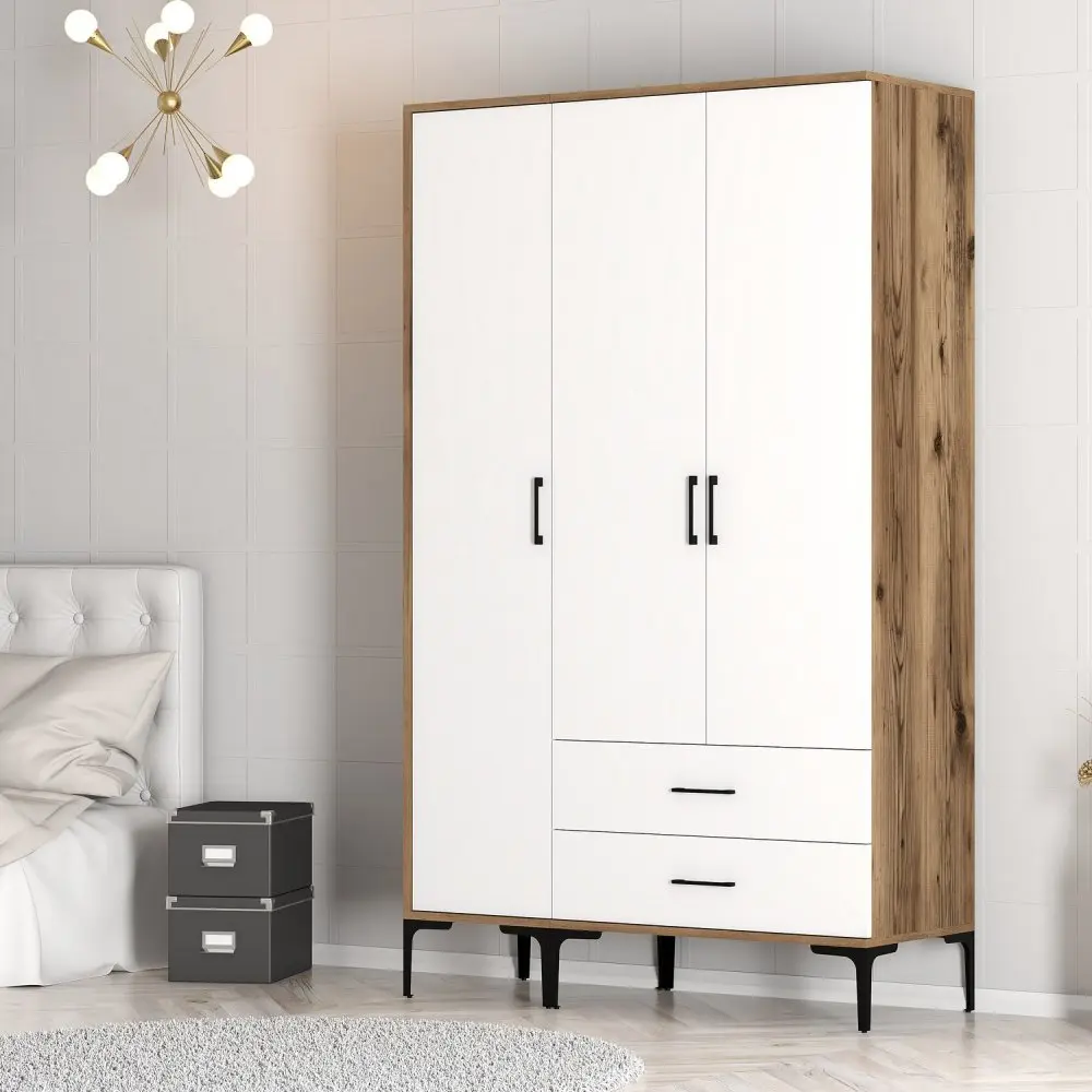 Šatní skříň Kumsal ST - Walnut, White