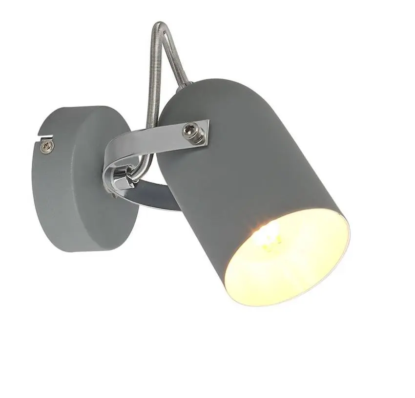 Nástěnná lampa 1X40W E14 šedá ŠEDÁ