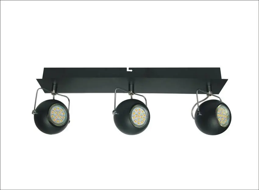 Stropní svítidlo Tony 3X3W LED GU10 matně černé