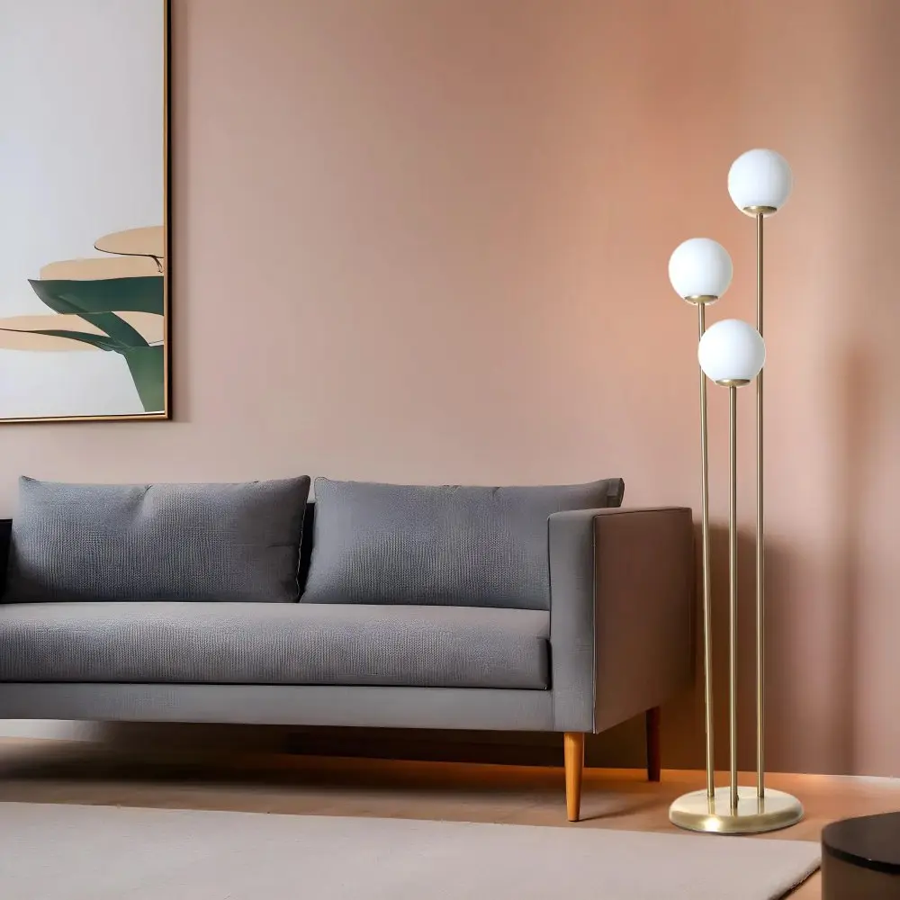 Opviq Stojací lampa JUDY zlatá