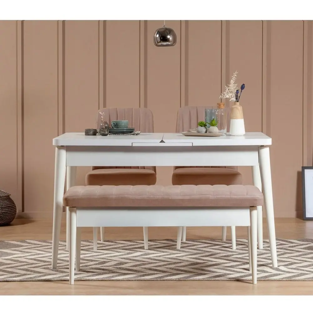 Lavice Vina Bench White, Stone