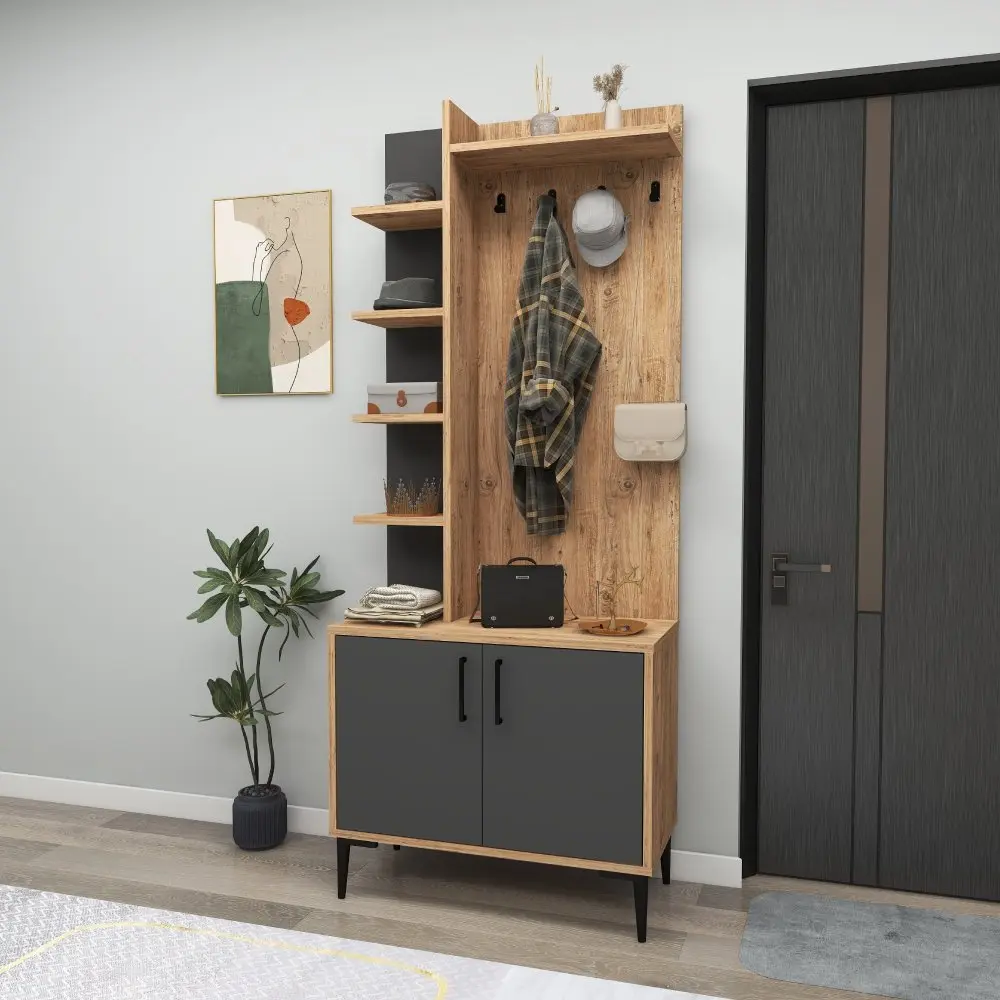 Předsíňová stěna Julendor - Atlantic Pine, Anthracite