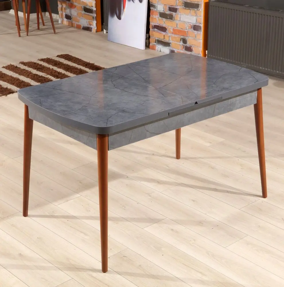 Extendable Dining Table Aris - Anthracite, Walnut