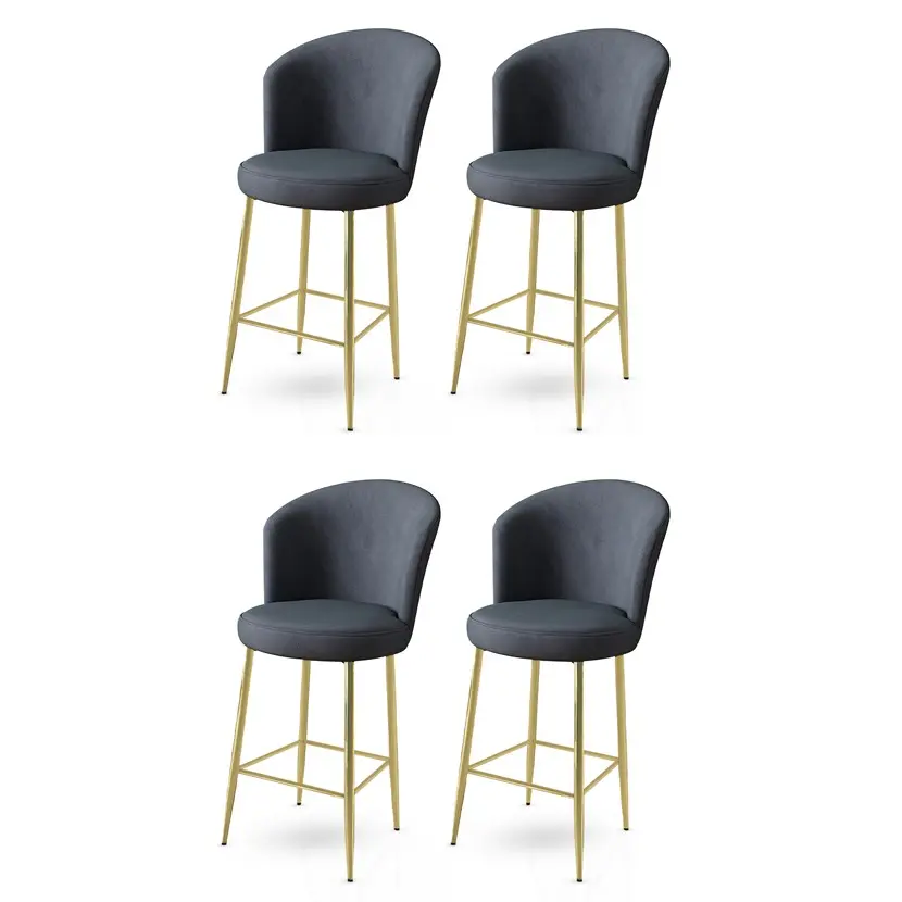 Sada barových židlí Alte Anthracite and Gold, 4 ks, 4 ks