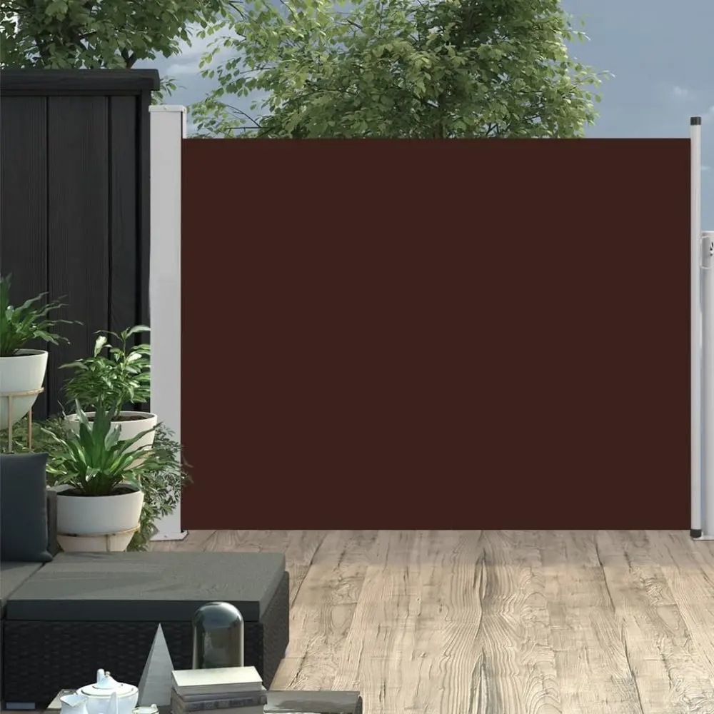 vidaXL Zatahovací boční markýza/zástěna na terasu 170 x 300 cm hnědá - 11461.48369