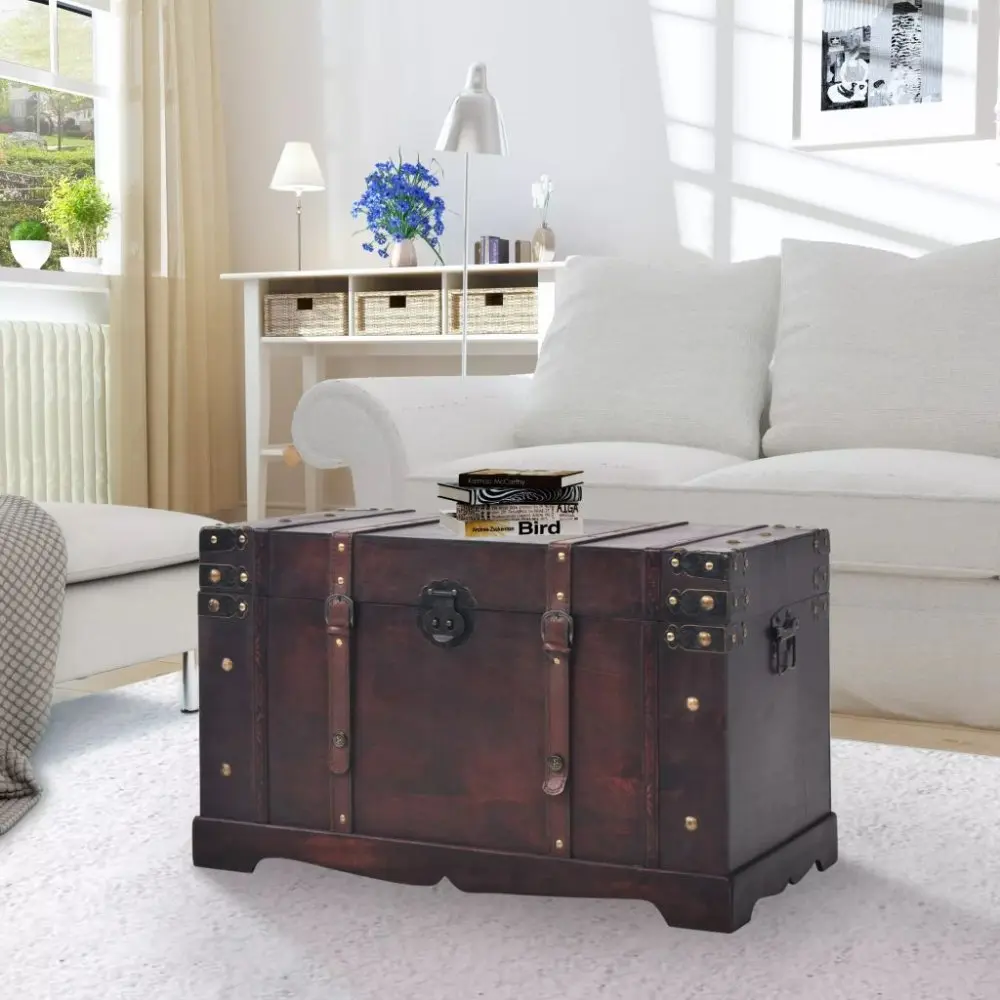 vidaXL Vintage truhla dřevěná 66 x 38 x 40 cm - 11461.245478