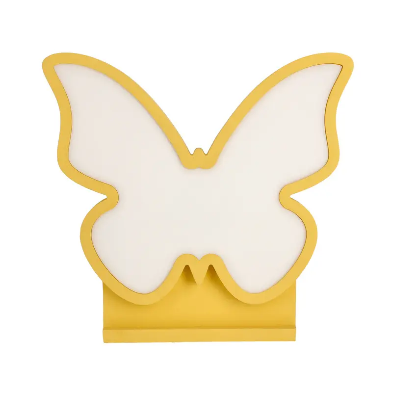 Dětská LED stolní lampa BUTTERFLY IQ KIDS zlatá