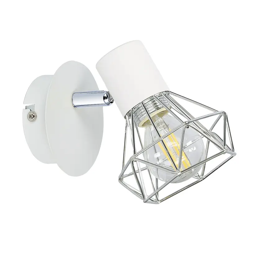 Nástěnná lampa 1X40W E14 bílé stínidlo chrom VERVE