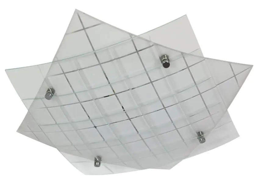 LED stropní svítidlo, studená bílá, 31 cm, sklo, Dublos